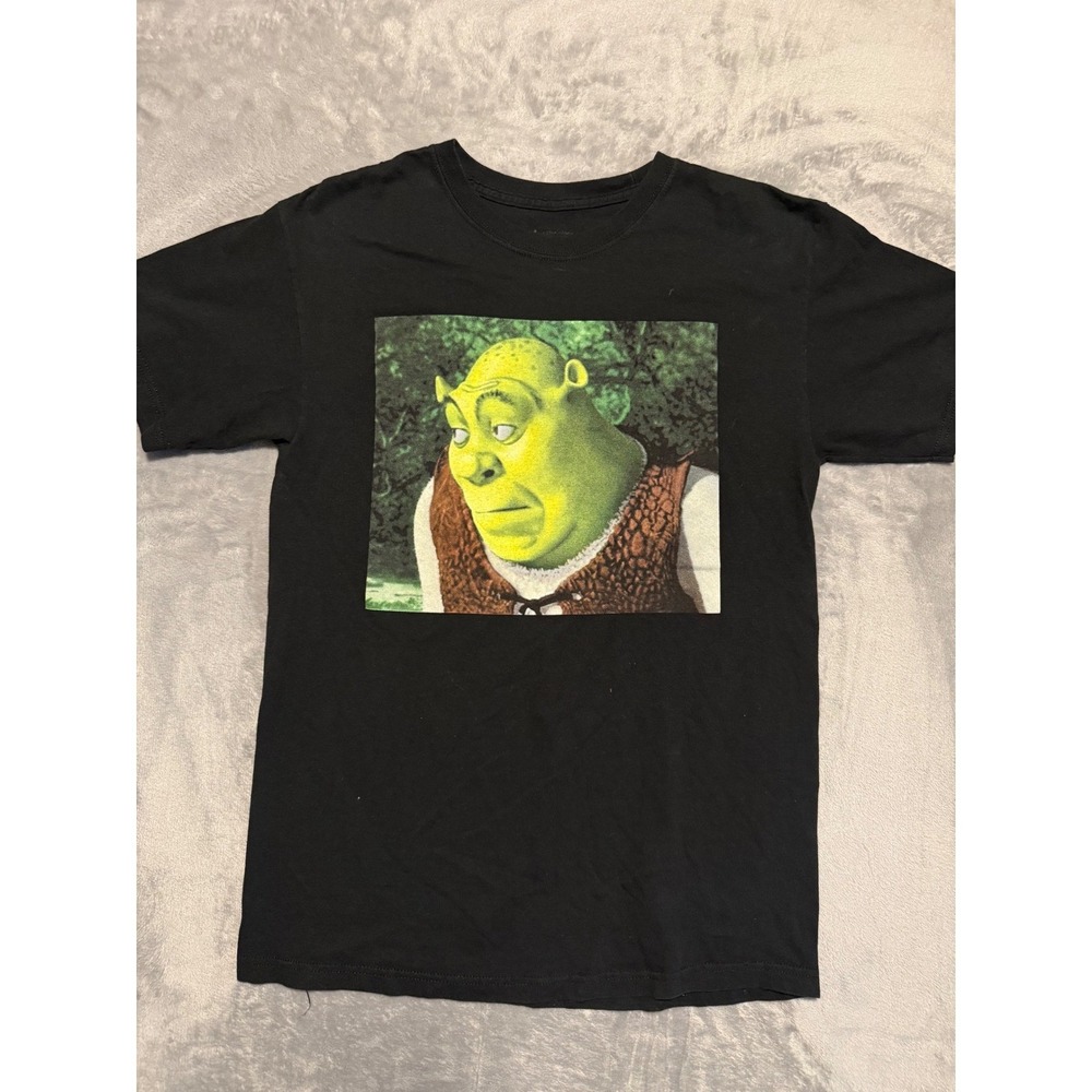 DreamWorks T Shirt Mens Medium Black Shrek Graphic Print Short Sleeve Tee